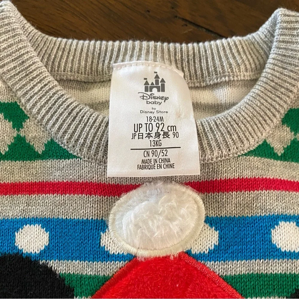Disney Store Mickey Family Holidays Boys Sweater - Picture 7 of 10